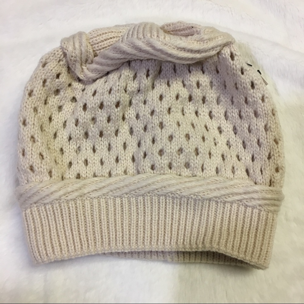 3/$25 Adult Cream Knit Beanie Hat Cap